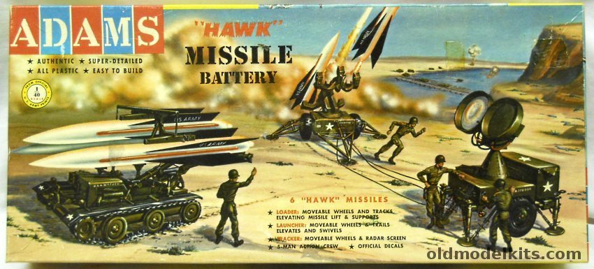 Adams 1/40 Hawk Missile Battery MIM-23 With Loader / Launcher / Tracker and Crew, K154-198 plastic model kit